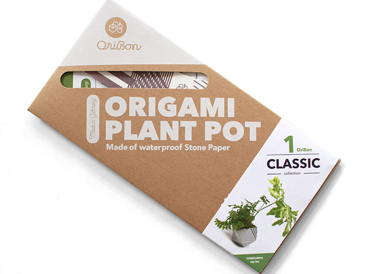 Origami plant pot